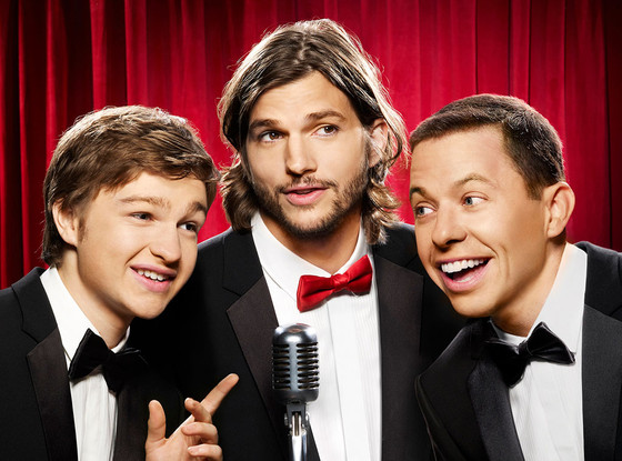 Angus T. Jones, Ashton Kutcher, Jon Cryer, TWO AND A HALF MEN Angus T. Jones, Ashton Kutcher, Jon Cryer, TWO AND A HALF MEN